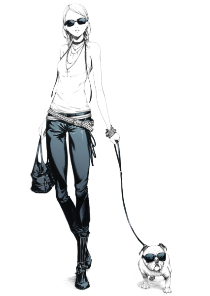 Рисунки аниме девушек в полный рост