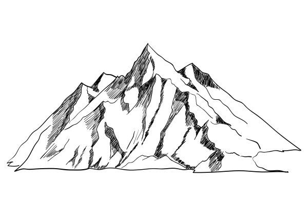 Горы рисунок
