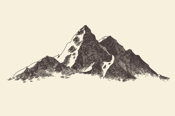 Контур гор Кавказа