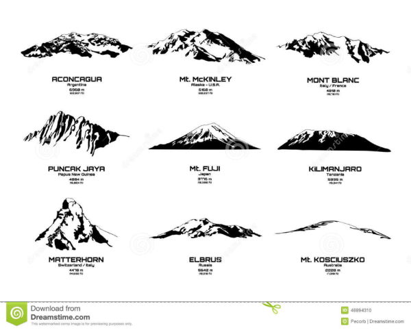 Эльбрус силуэт