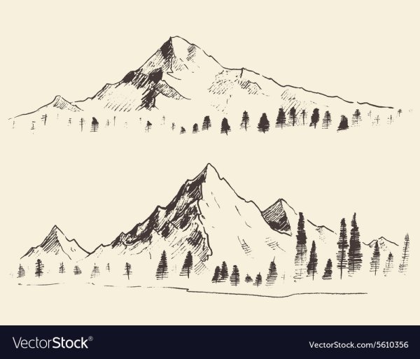 Кавказский хребет эскиз