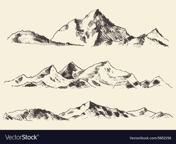 Эскиз гор Кавказа
