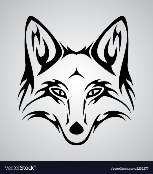 Стилизованная морда лисы