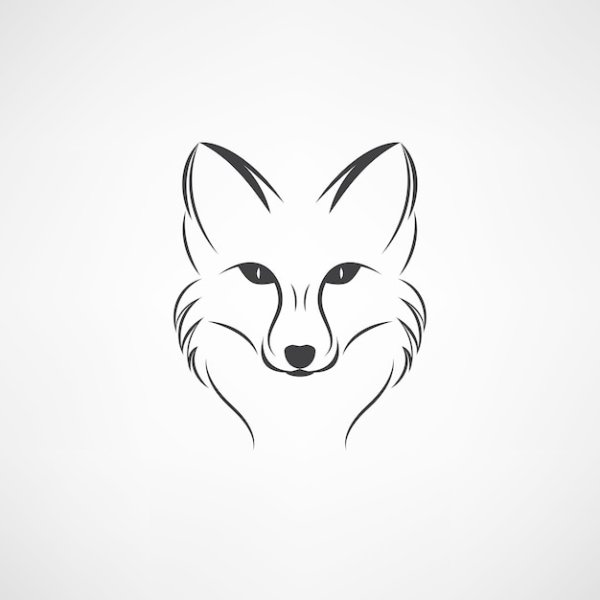 Морда лисы эскиз