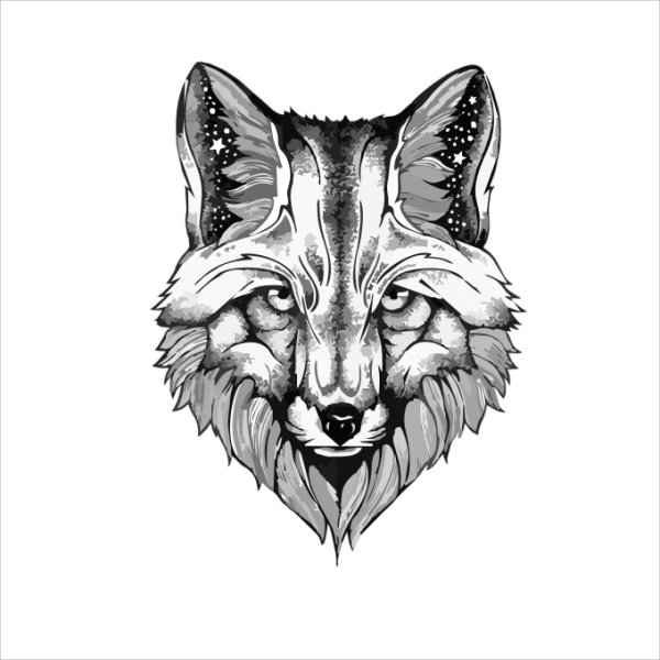 Тату лиса эскиз