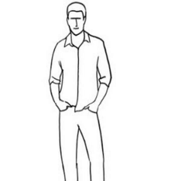 Человек раскраска в полный рост