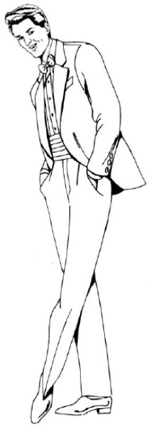 Человек в костюме зарисовка