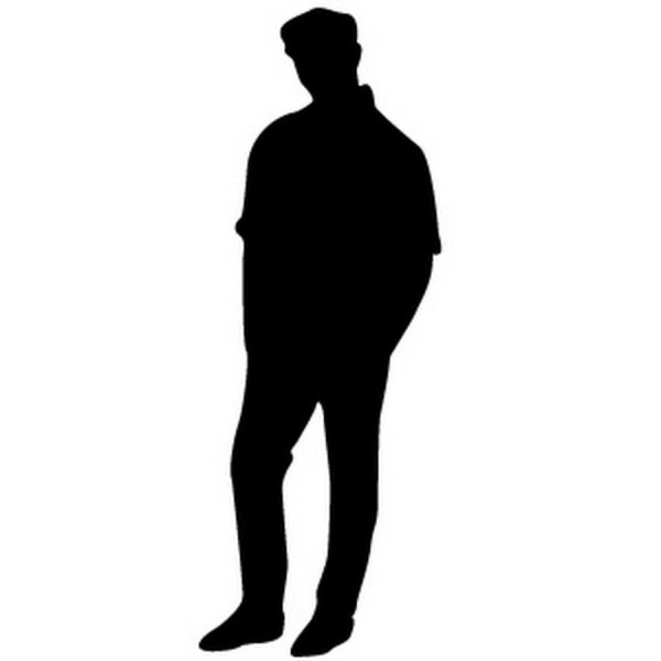 Стоящий человек силуэт