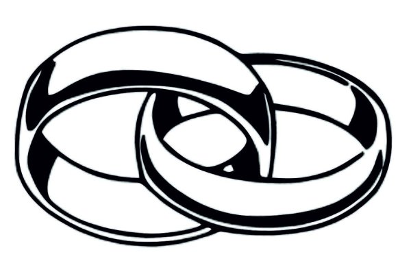 Свадебные кольца черно белые