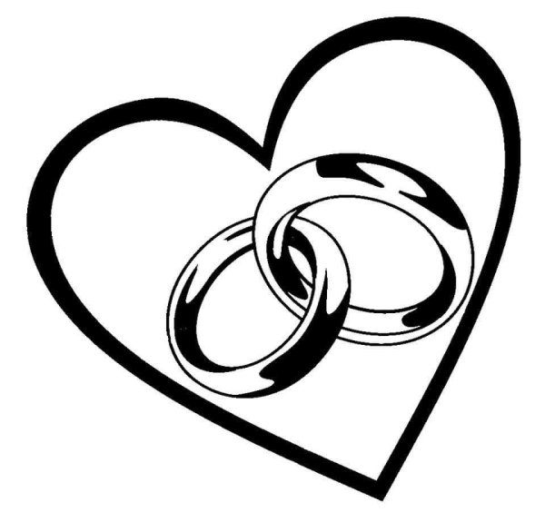 Обручальные кольца трафарет