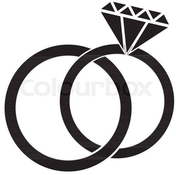 Обручальные кольца схематично