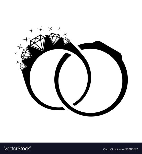 Кольца свадьба силуэт