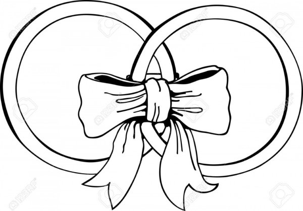 Раскраска Свадебные кольца