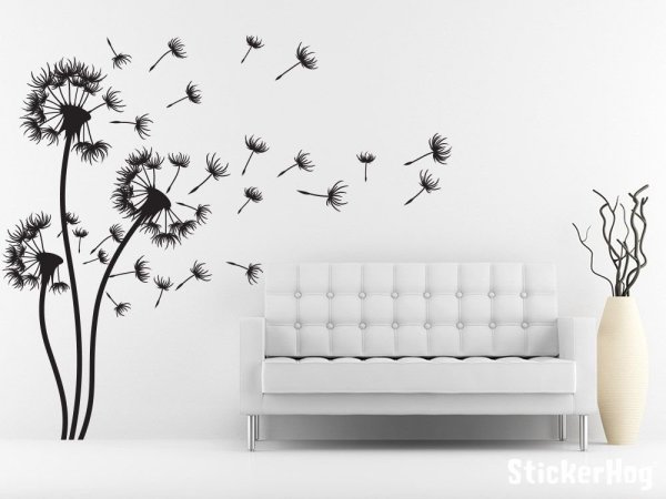 Трафареты для декора стен одуванчик