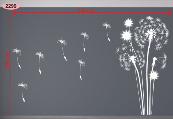 Трафарет одуванчика на стену