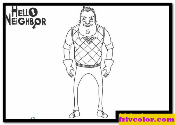 Привет сосед разукрашки