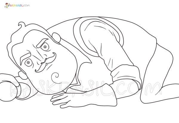 Превед сосед раскраска