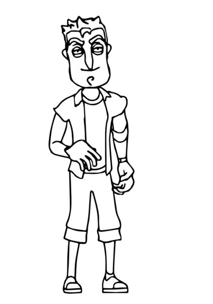 Раскраска соседа из игры привет сосед