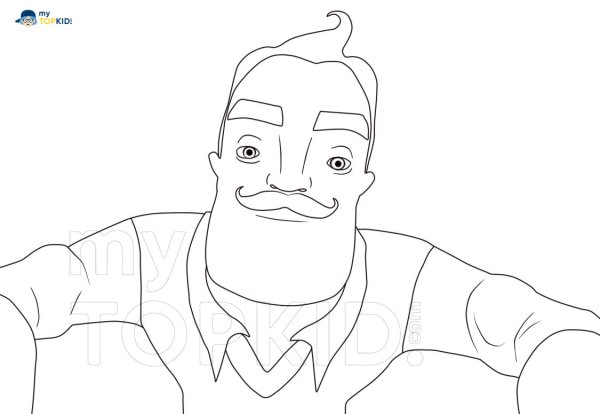 Разукрашка привет сосед