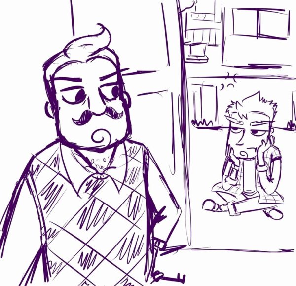 Игра привет сосед раскраска