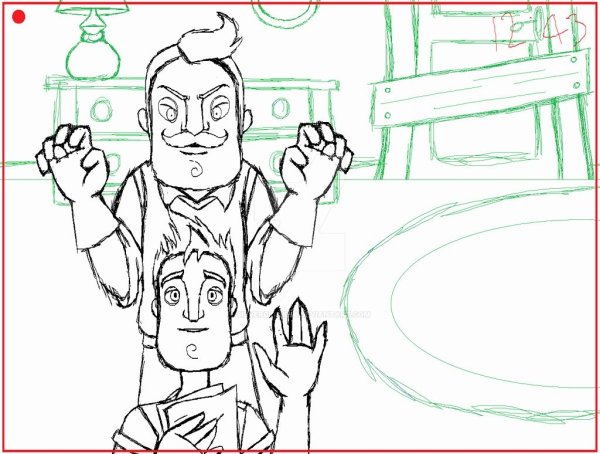 Дом привет сосед раскраска