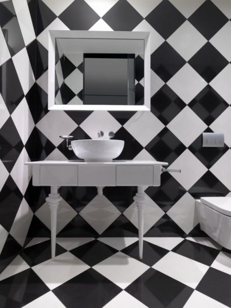 Черно белая плитка