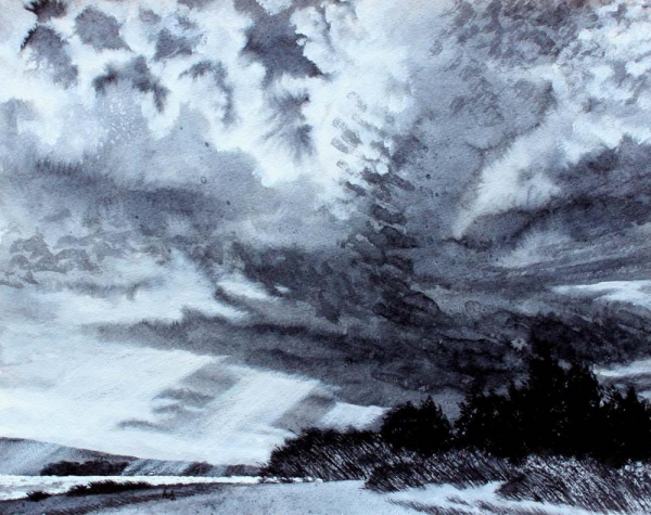 Облака карандашом