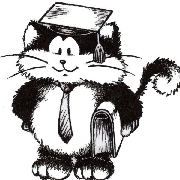 Кот ученый раскраска