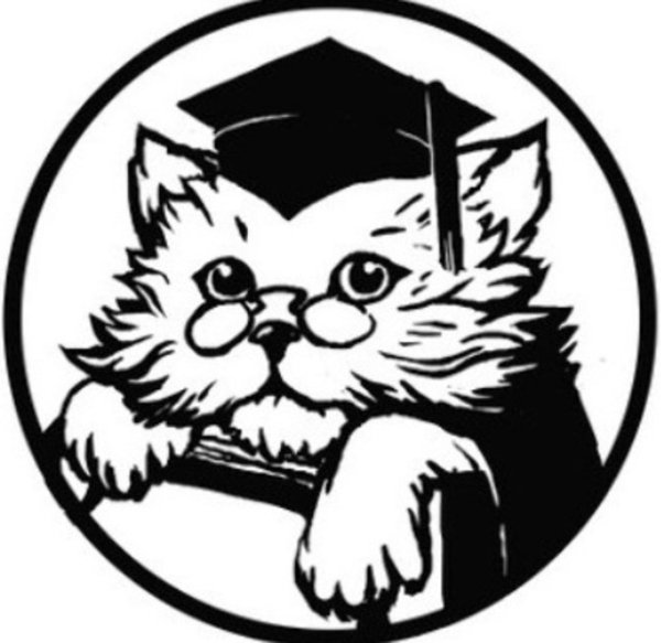 Кот ученый вектор