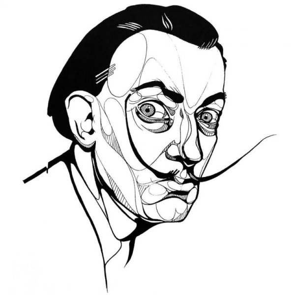 Сальвадор дали портрет Графика