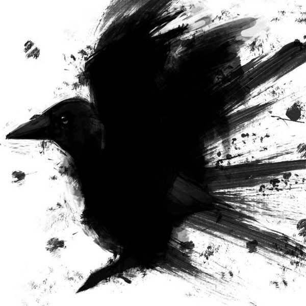 Ворон тату эскиз