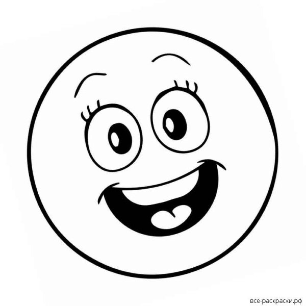 Смайл черно белый
