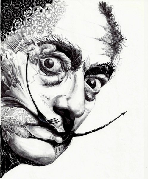 Salvador Dali Графика портрет