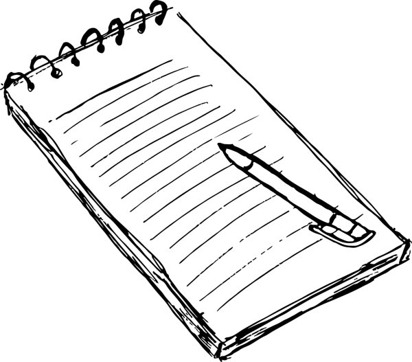 Блокнот и карандаш