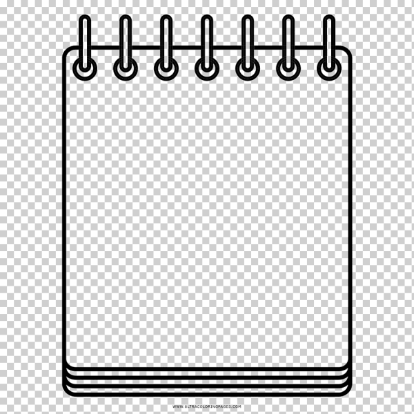 Блокнотный лист на прозрачном фоне