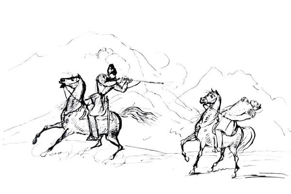 Раскраска кавказский пленник толстой