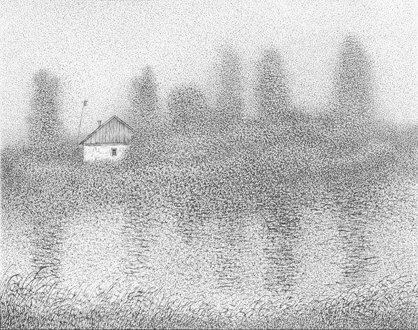 Пейзаж штрихами