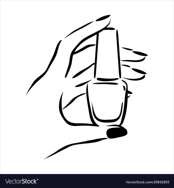 Рука чтобы рисовать маникюр