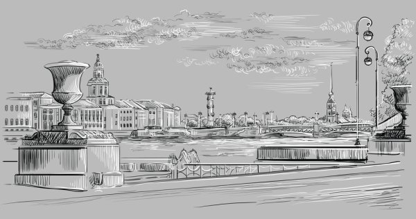 Силуэт Васильевского острова