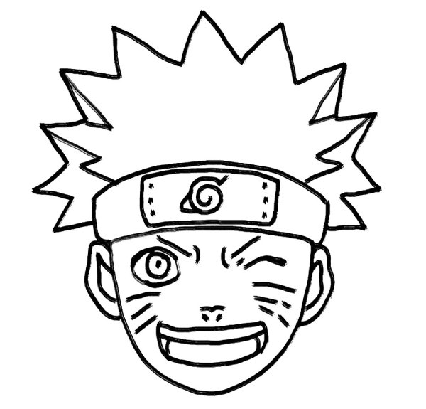Раскраска Наруто маленький