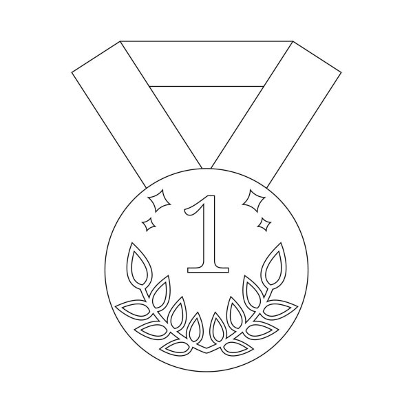 Медальки для детей черно белые