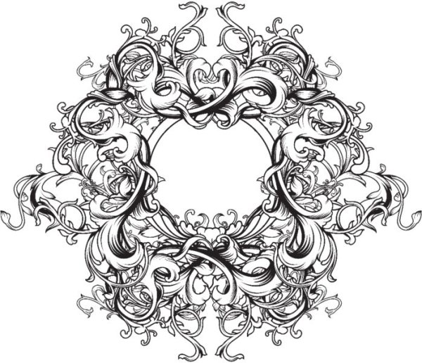Барочный орнамент круг