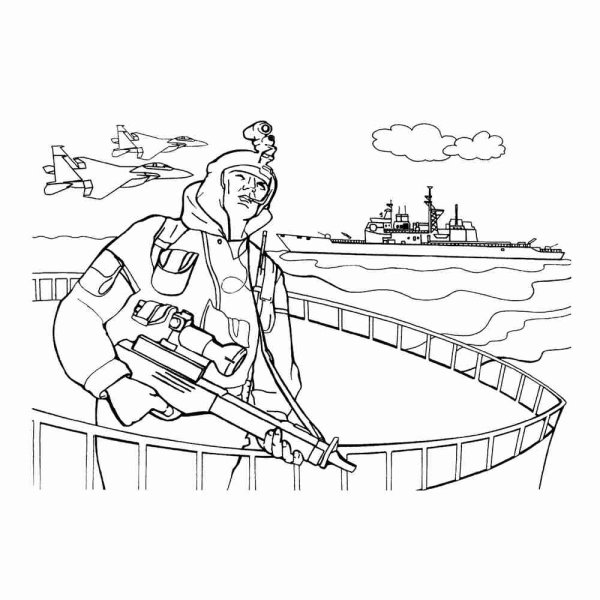 Раскраска: военные