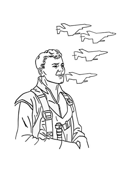 Раскраска летчик