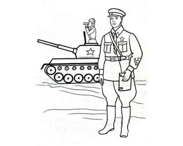 Танкист раскраска