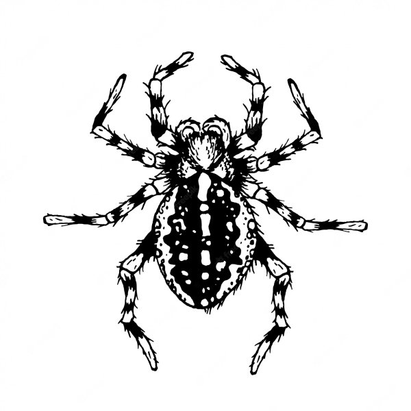 Бело черный паук