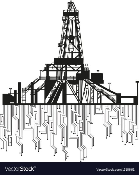 Буровая вышка силуэт