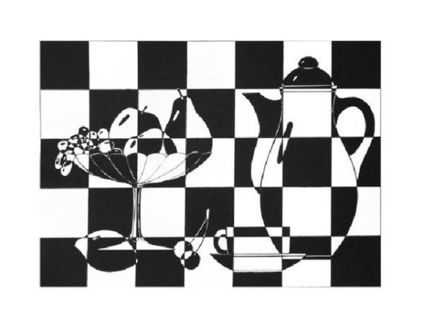 Монохромная композиция черно белая