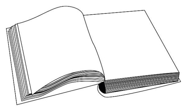 Раскрытая книга чб