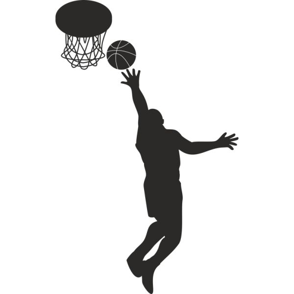 Силуэт баскетболиста в прыжке